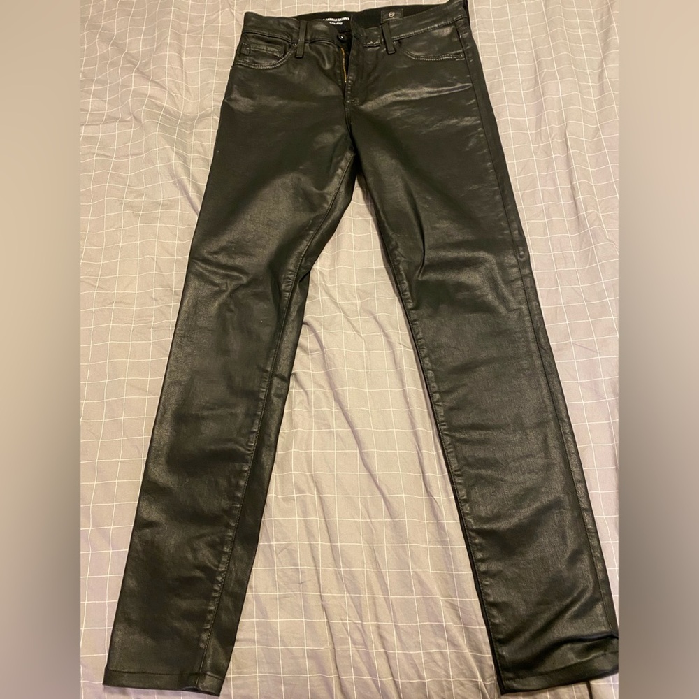 Adriano Goldschmied black coated jeans. Size 27. High rise